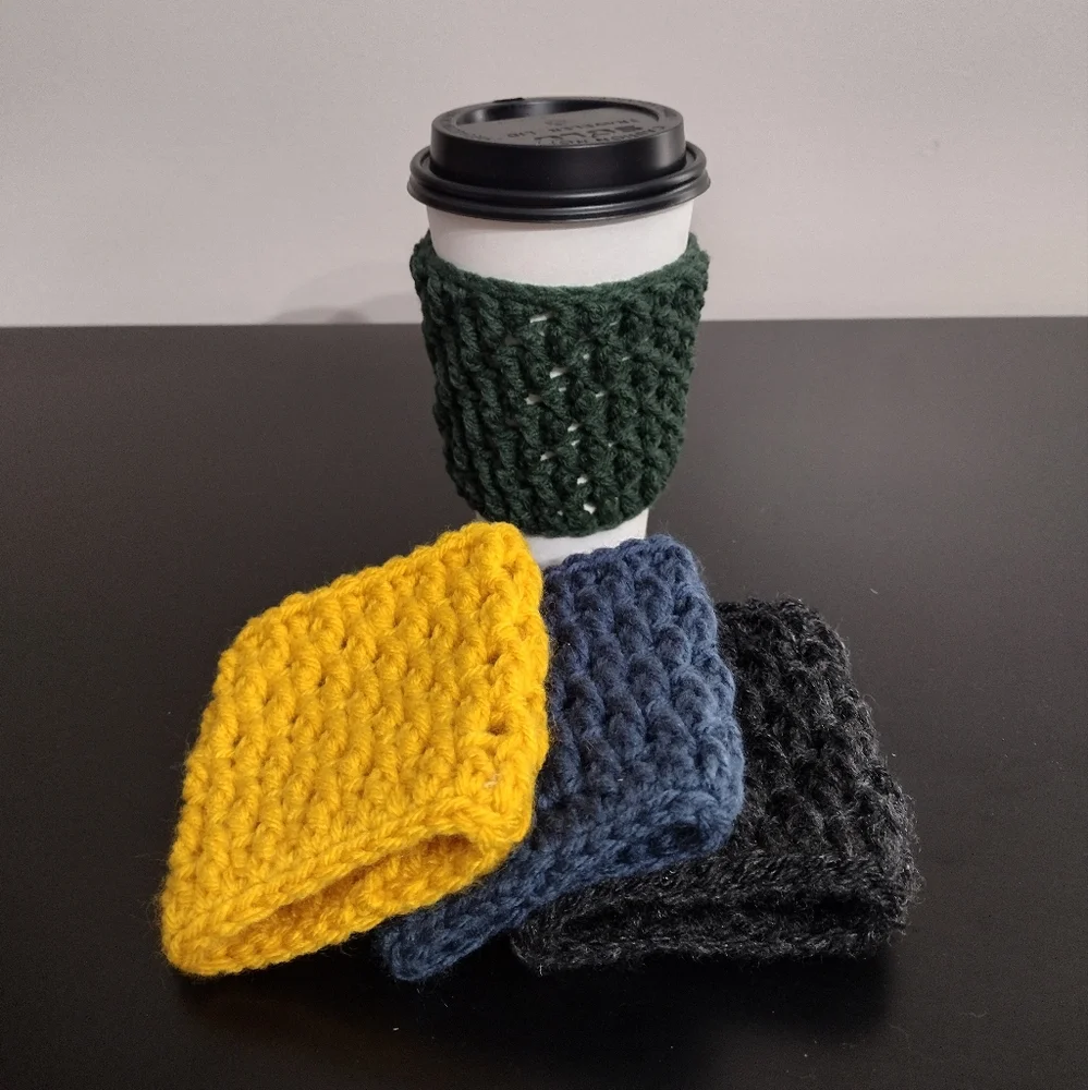 Handmade Crochet Coffee Koozie - Picture 4 of 4